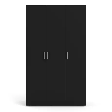Buy Pepe 3-Door Wardrobe in Black: Stylish Storage Solution, 2 from Furnituretta