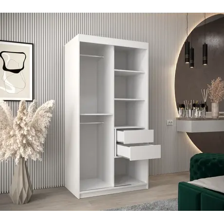 Buy Boliwia Sliding Door Wardrobe 100cm, Colour: Oak Artisan, Item Width: 100, 9 from Furnituretta