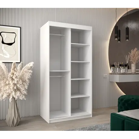 Buy Boliwia Sliding Door Wardrobe 100cm, Colour: Oak Artisan, Item Width: 100, 8 from Furnituretta