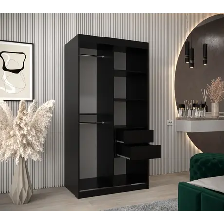 Buy Boliwia Sliding Door Wardrobe 100cm, Colour: Oak Artisan, Item Width: 100, 13 from Furnituretta