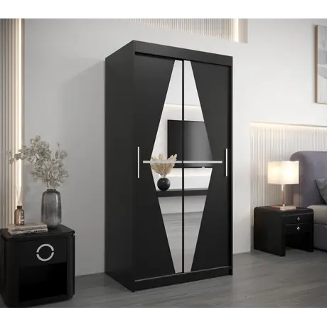 Buy Boliwia Sliding Door Wardrobe 100cm, Colour: Oak Artisan, Item Width: 100, 11 from Furnituretta