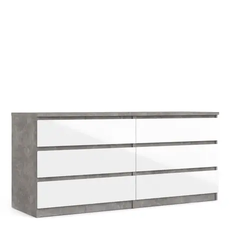Buy Naia Wide Chest of 6 Drawers: Functionality and Fashion from Furnituretta