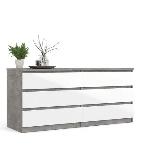 Buy Naia Wide Chest of 6 Drawers: Functionality and Fashion, 7 from Furnituretta