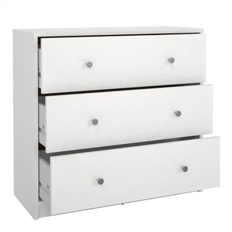 Buy Modern White Chest of 3 Drawers for Stylish Storage, 6 from Furnituretta