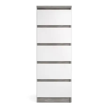Buy Maximize Space with Naia Narrow Chest in Concrete & White, 2 from Furnituretta