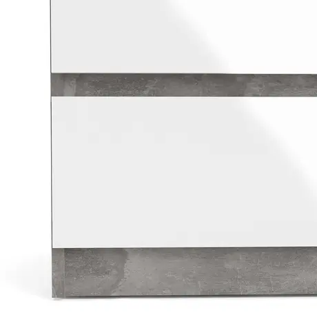 Buy Maximize Space with Naia Narrow Chest in Concrete & White, 8 from Furnituretta