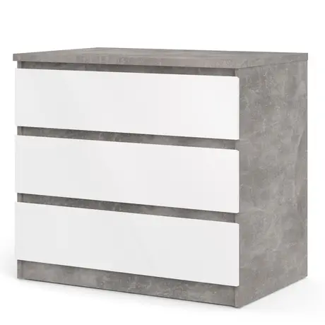 Buy Elegant Storage: Naia Chest of 3 Drawers in Gloss Finish, 4 from Furnituretta
