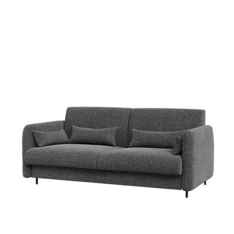 Buy BC-18 Upholstered Sofa For BC-01 Vertical Wall Bed Concept 140cm, Colour: Graphite, Murphy Bed Colour: White Gloss from Furnituretta
