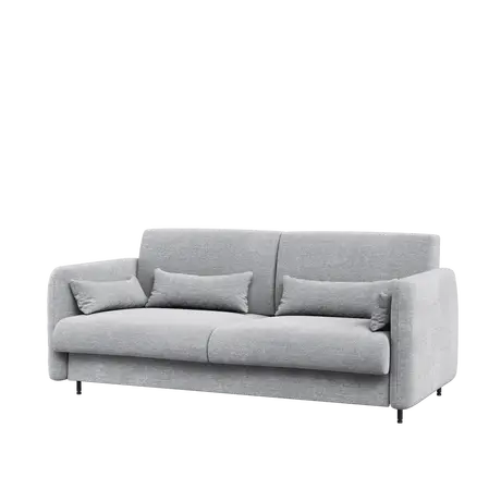 Buy BC-18 Upholstered Sofa For BC-01 Vertical Wall Bed Concept 140cm, Colour: Grey, Murphy Bed Colour: Oak Artisan from Furnituretta