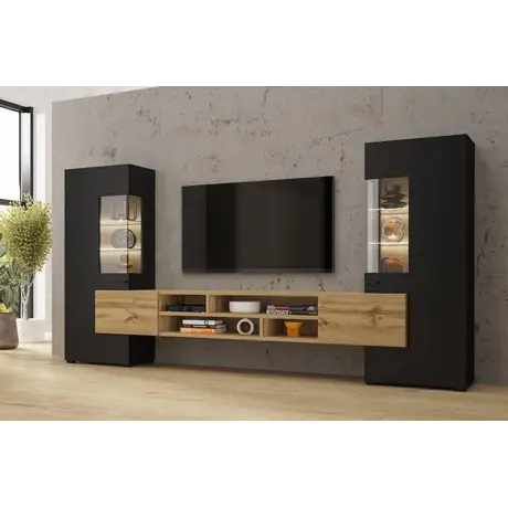 Buy Coby 10 Entertainment Unit Black: Sleek & Functional, Colour: Black, Item Width: 270, 8 from Furnituretta