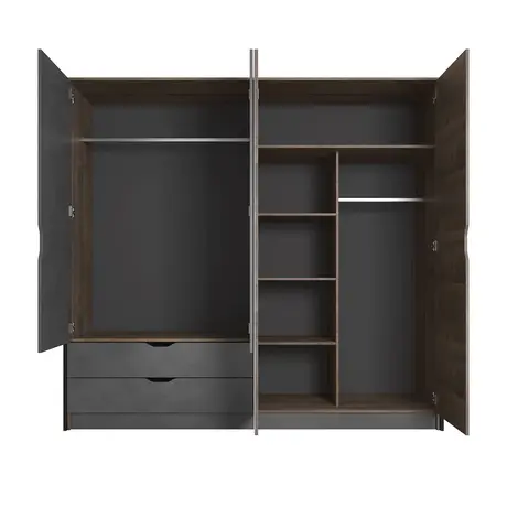 Buy Arden Hinged Door Wardrobe 220cm, 4 from Furnituretta