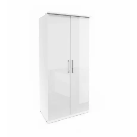 Buy Optima 18 - 2 Door Wardrobe, Colour: White, Item Width: 90 from Furnituretta