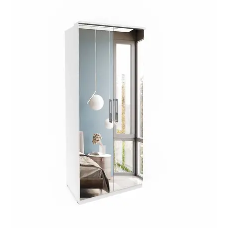Buy Optima 58 - 2 Door Wardrobe, Colour: White, Item Width: 90 from Furnituretta