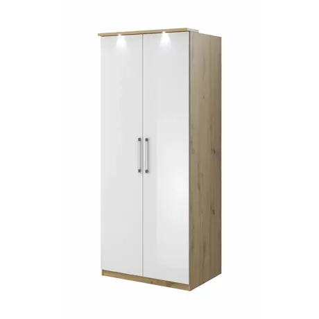 Buy Optima 18 - 2 Door Wardrobe, Colour: White, Item Width: 90, 4 from Furnituretta