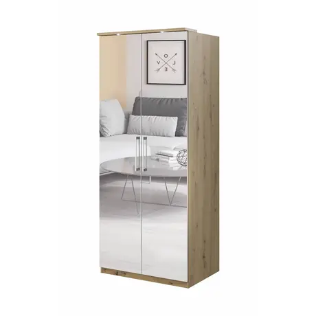 Buy Optima 58 - 2 Door Wardrobe, Colour: White, Item Width: 90, 4 from Furnituretta