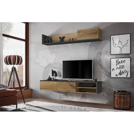 Buy Dallas TV Entertainment Unit, Colour: White, Item Width: 180, 12 from Furnituretta