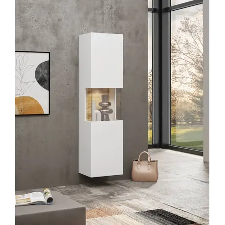 Buy Ava 05 Tall Display Cabinet White Matt, Colour: White Matt, Item Width: 36, 9 from Furnituretta