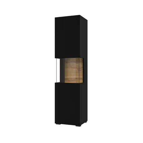 Buy Ava 05 Tall Display Cabinet Black Matt, Colour: Black Matt, Item Width: 36 from Furnituretta