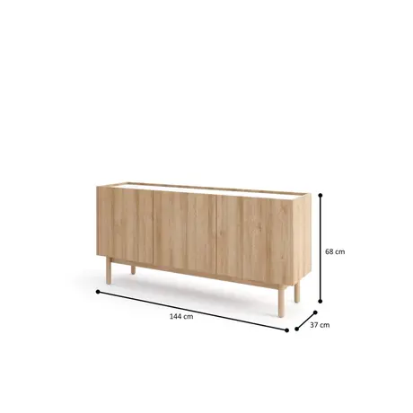 Buy Boho Sideboard Cabinet 144cm, 3 from Furnituretta