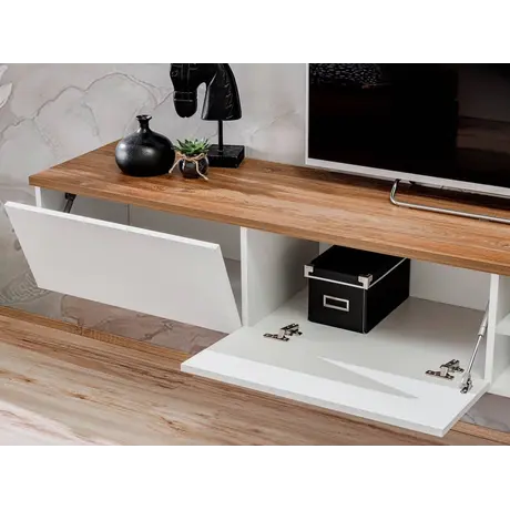 Buy Dallas TV Entertainment Unit, Colour: White, Item Width: 180, 8 from Furnituretta