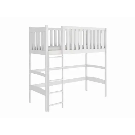 Buy Laura Loft Bed, Colour: White, Mattresses: Foam/Bonnell Mattress from Furnituretta