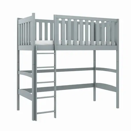Buy Laura Loft Bed, Colour: Grey, Mattresses: Foam/Bonnell Mattress from Furnituretta