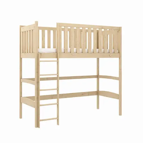 Buy Laura Loft Bed, Colour: Pine, Mattresses: Without Mattress from Furnituretta