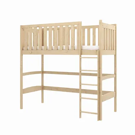 Buy Laura Loft Bed, Colour: Pine, Mattresses: Foam Mattress from Furnituretta