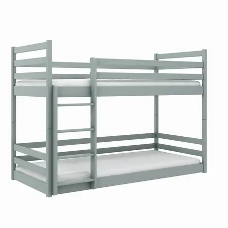 Buy Wooden Bunk Bed Mini, Colour: Grey, Mattress Option: Without Mattresses from Furnituretta