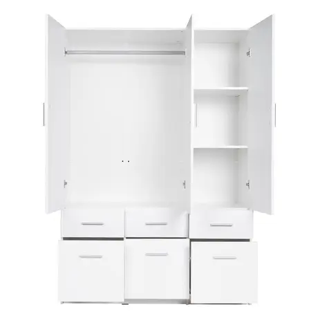 Buy Snow 04 Hinged Door Wardrobe 136cm, 2 from Furnituretta