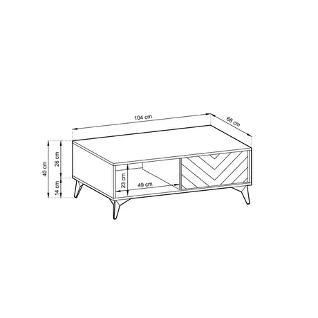 Buy Diamond Coffee Table 104cm, 5 from Furnituretta