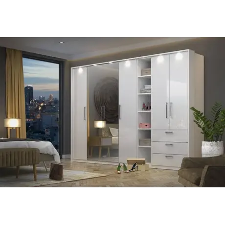 Buy Optima 18 - 2 Door Wardrobe, Colour: White, Item Width: 90, 3 from Furnituretta
