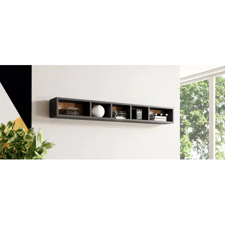 Buy Toledo 02 Wall Shelf, Colour: Oak San Remo, Item Width: 169, 4 from Furnituretta