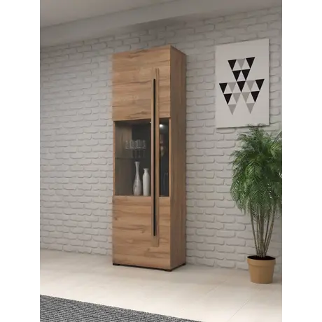 Buy Tulsa 05 Tall Display Cabinet, Colour: White Gloss, Item Width: 60, 5 from Furnituretta