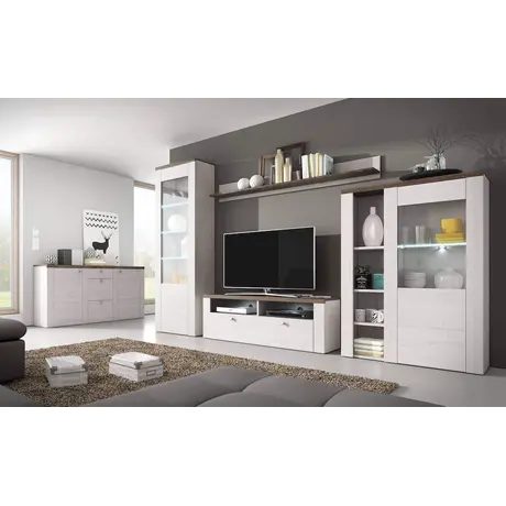 Buy Larona 02 Wall Shelf 185cm, Colour: Oak Riviera, Item Width: 185, 6 from Furnituretta