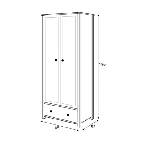 Buy Story SO-12 2 Door Wardrobe, 5 from Furnituretta
