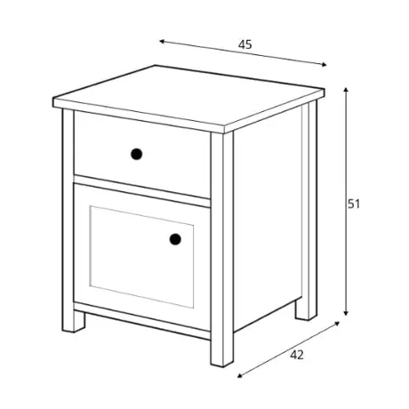 Buy Story SO-07 Bedside Cabinet, 2 from Furnituretta