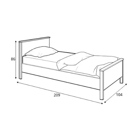 Buy Story SO-08 Bed with Mattress, 3 from Furnituretta