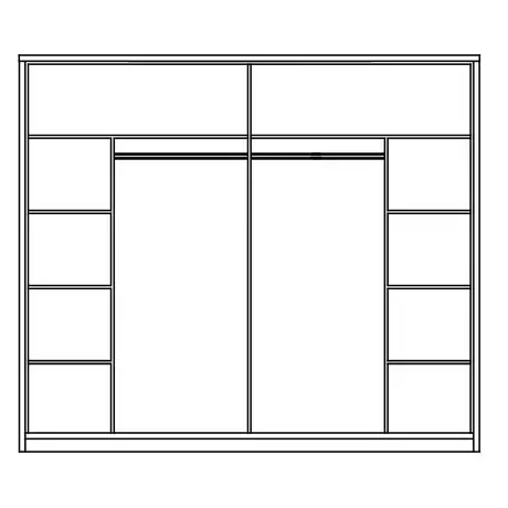 Buy Togo 12 Sliding Door Wardrobe 230cm, 3 from Furnituretta