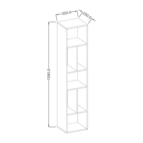 Buy Toledo 88 Bookcase, Colour: Oak San Remo, Item Width: 32, 10 from Furnituretta