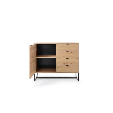 Buy Amber Sideboard Cabinet Oak Artisan 103cm, 3 from Furnituretta