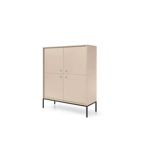 Buy Mono Highboard Cabinet, Colour: Beige, Item Width: 104 from Furnituretta