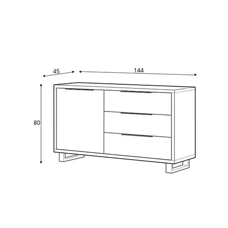 Buy Halle 47 Sideboard Cabinet, 3 from Furnituretta