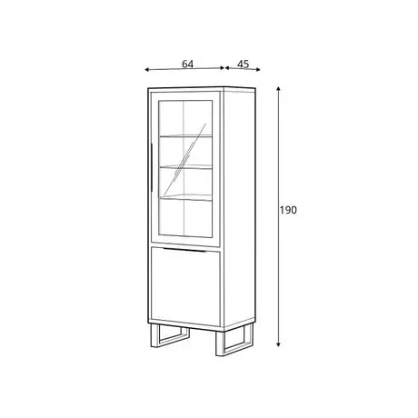 Buy Halle 05 Tall Display Cabinet, 2 from Furnituretta
