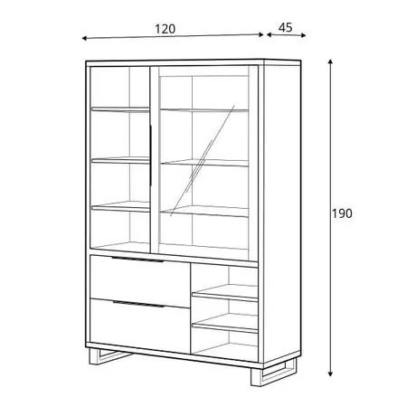 Buy Halle 13 Tall Display Cabinet, 3 from Furnituretta