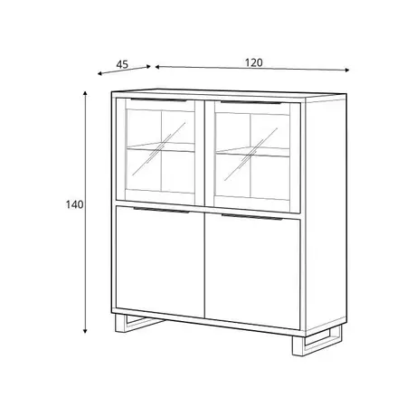 Buy Halle 42 Display Cabinet, 3 from Furnituretta