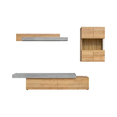 Buy Concrete Entertainment Unit, 2 from Furnituretta