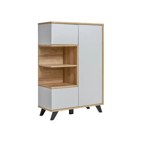 Buy Bogota Sideboard Cabinet Grey and Riviera Oak from Furnituretta