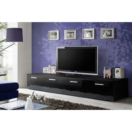 Buy Duo TV Cabinet in Black Gloss from Furnituretta