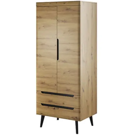 Buy Nordi 2 Door Wardrobe, Colour: Oak Artisan, Item Width: 80 from Furnituretta